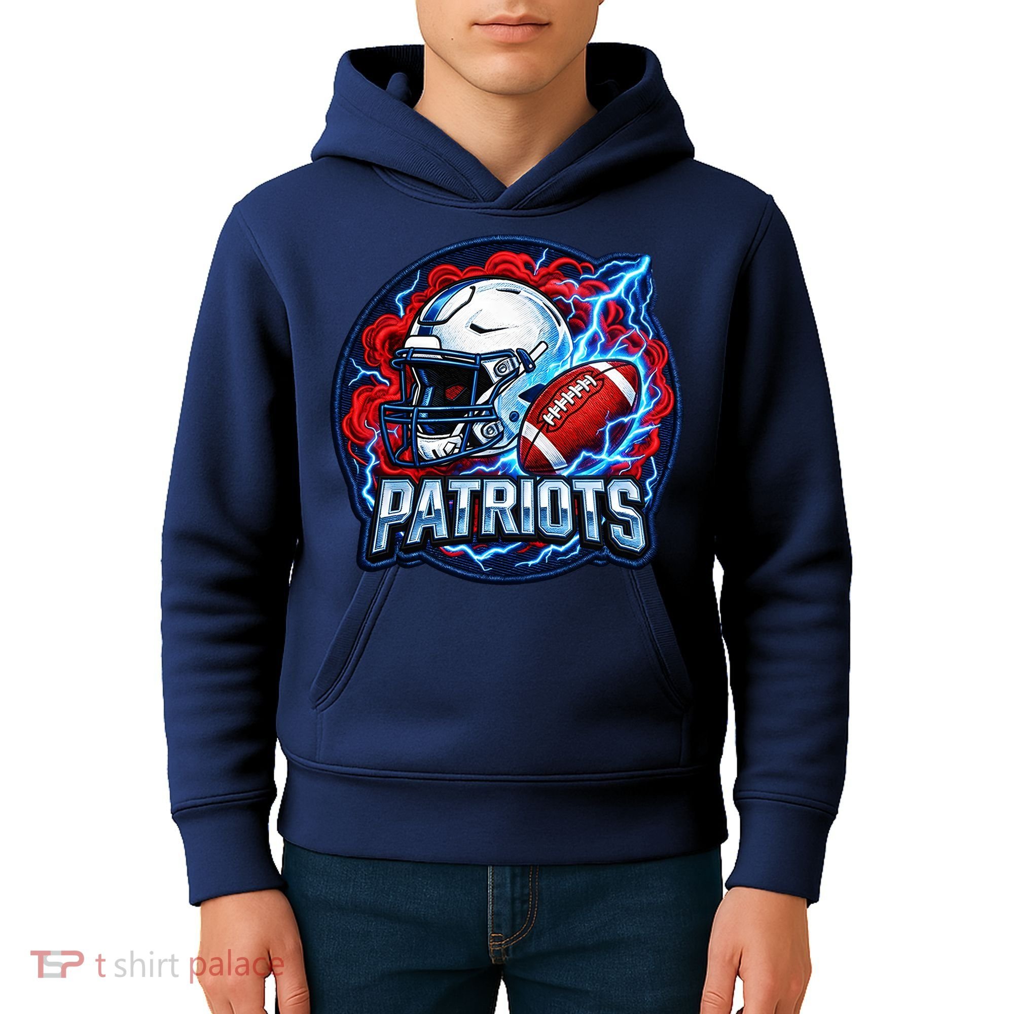 Patriots Football Game Day Kids Hoodie