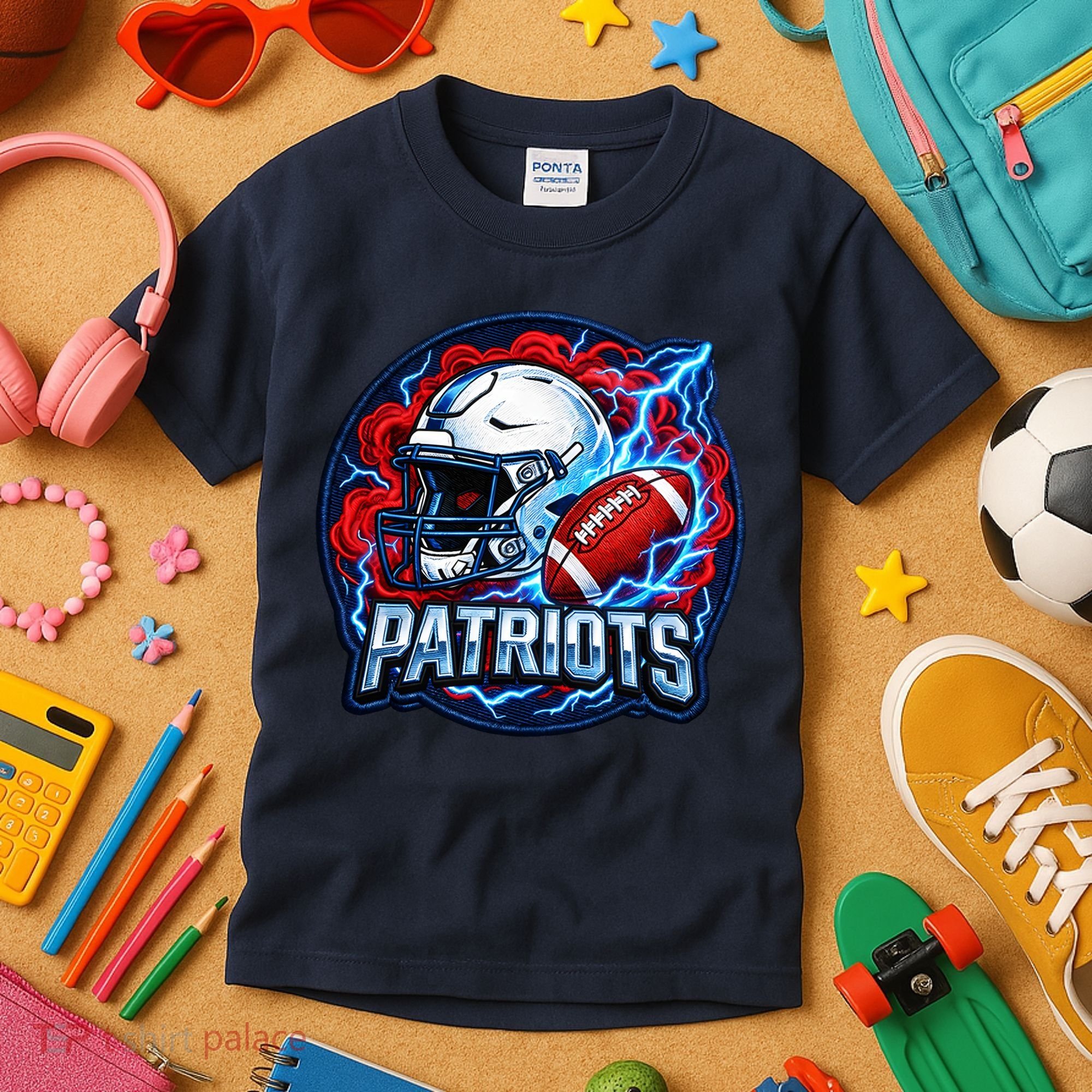 Patriots Football Game Day Kids T-Shirt