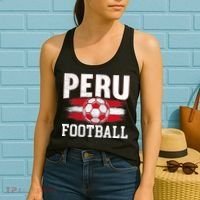 Peru Football Graphic for Soccer Fans and Supporters Women's Tank Top thumb 2