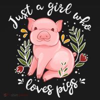Pig Funny Gift Just Girl Who Loves Pigs Pig Lovers Gift Women's Tank Top thumb 5