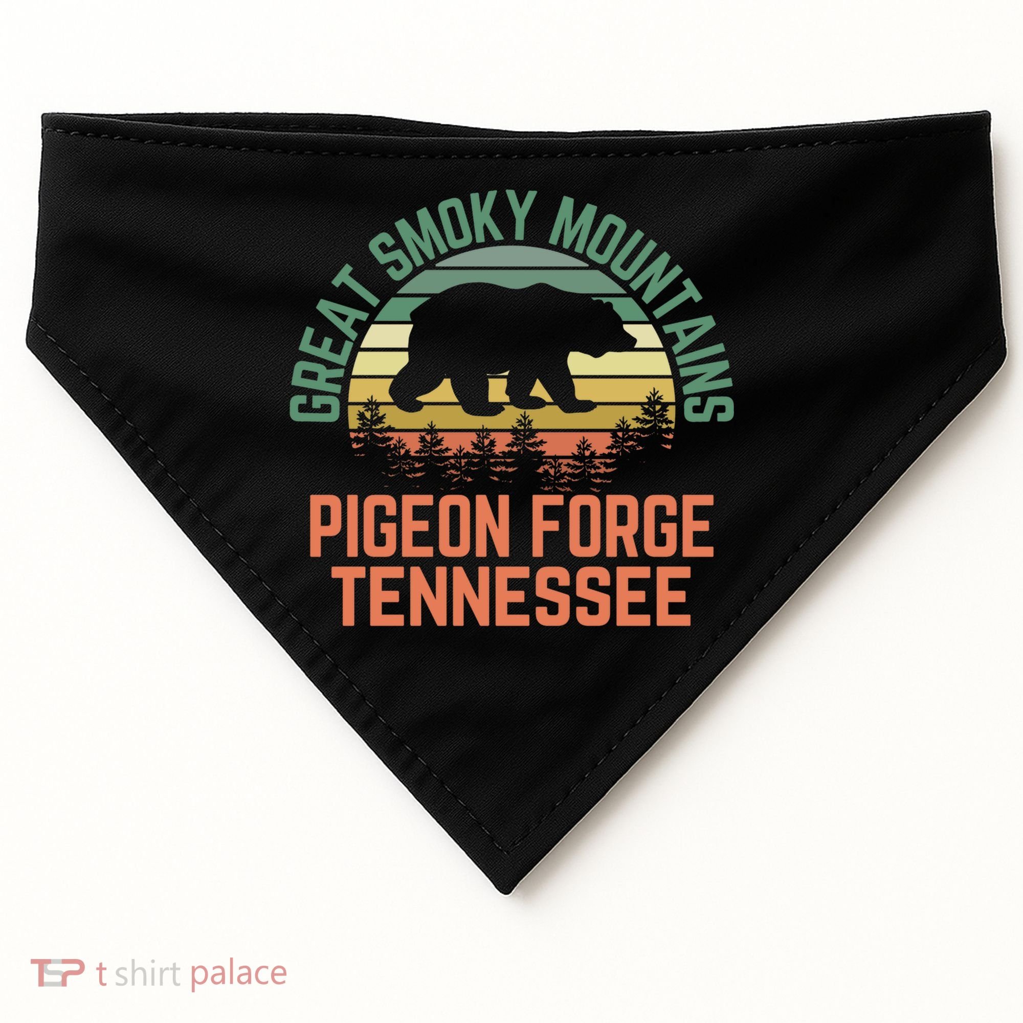 Pigeon Forge Great Smoky Mountains National Park Tennessee Gift USA-Made Doggie Bandana