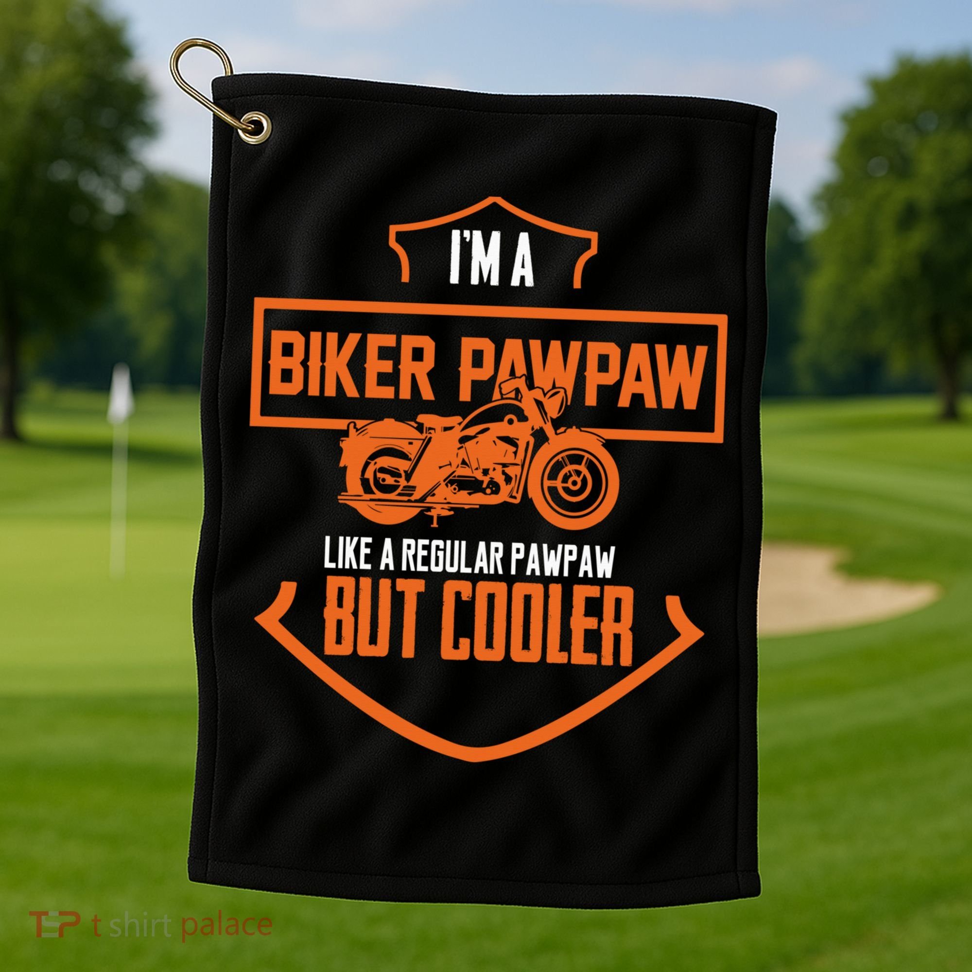 Pawpaw From Grand Biker Pawpaw Father'S Day Golf Towel