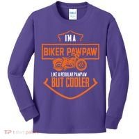 Pawpaw From Grand Biker Pawpaw Father'S Day Kids Long Sleeve Shirt thumb 0