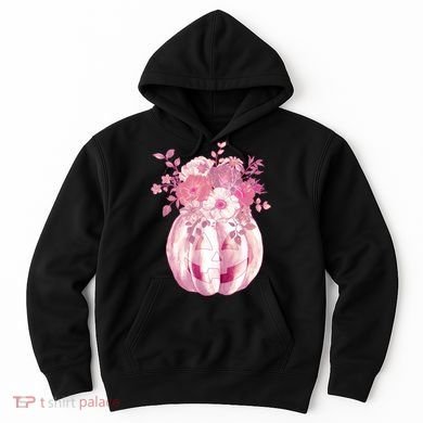 Pastel Floral Halloween Pumpkin Jackolantern Hoodie