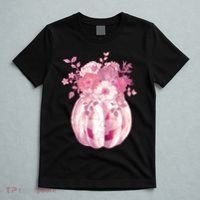 Pastel Floral Halloween Pumpkin Jackolantern T-Shirt thumb 5
