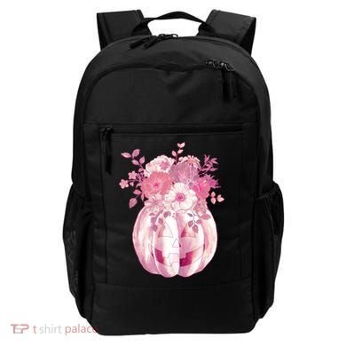 Pastel Floral Halloween Pumpkin Jackolantern Backpack