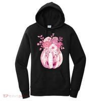 Pastel Floral Halloween Pumpkin Jackolantern Women's Hoodie thumb 0