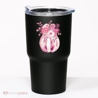 Pastel Floral Halloween Pumpkin Jackolantern Tumbler thumb 0