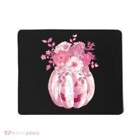 Pastel Floral Halloween Pumpkin Jackolantern Mousepad thumb 0