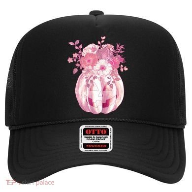 Pastel Floral Halloween Pumpkin Jackolantern Hat