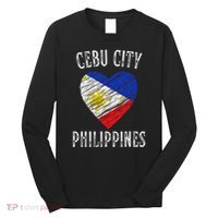 Philippines Flag Heart Cebu City City Long Sleeve Shirt thumb 0