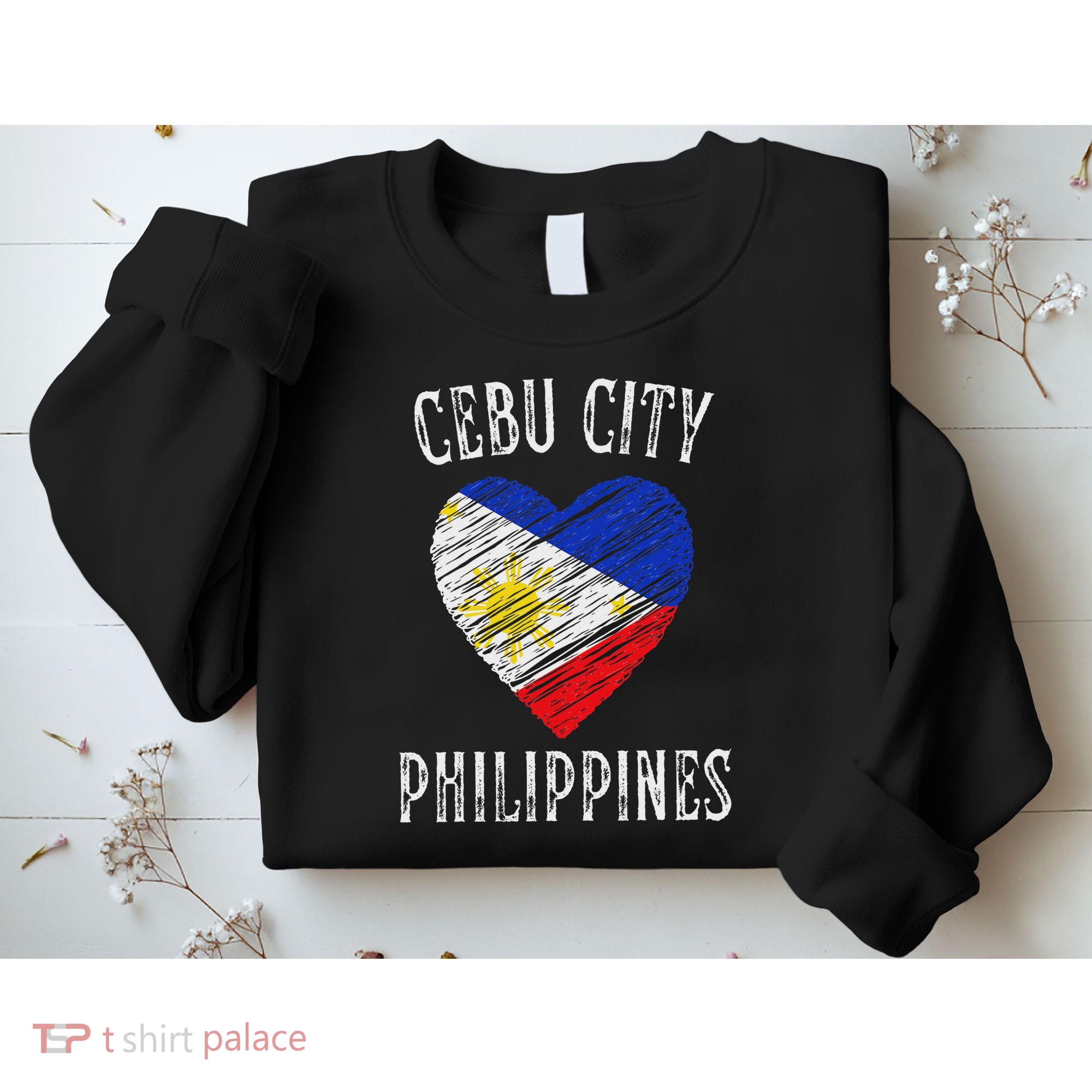 Philippines Flag Heart Cebu City City Sweatshirt