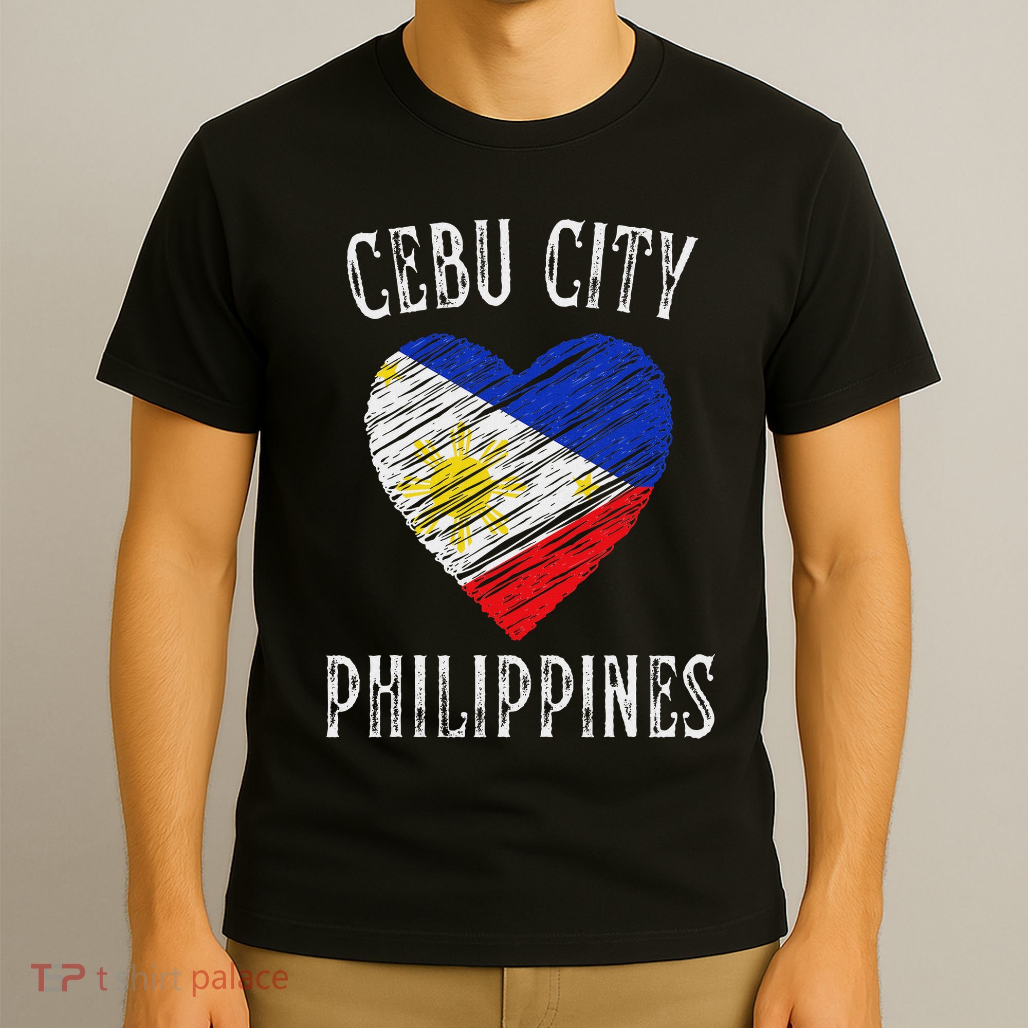 Philippines Flag Heart Cebu City City T-Shirt