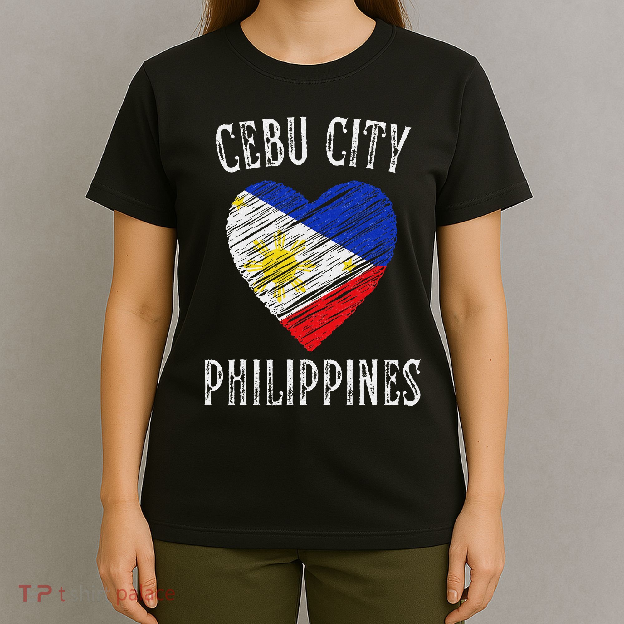 Philippines Flag Heart Cebu City City T-Shirt