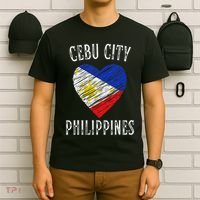 Philippines Flag Heart Cebu City City T-Shirt thumb 6