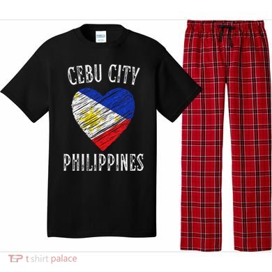 Philippines Flag Heart Cebu City City Pajama Set
