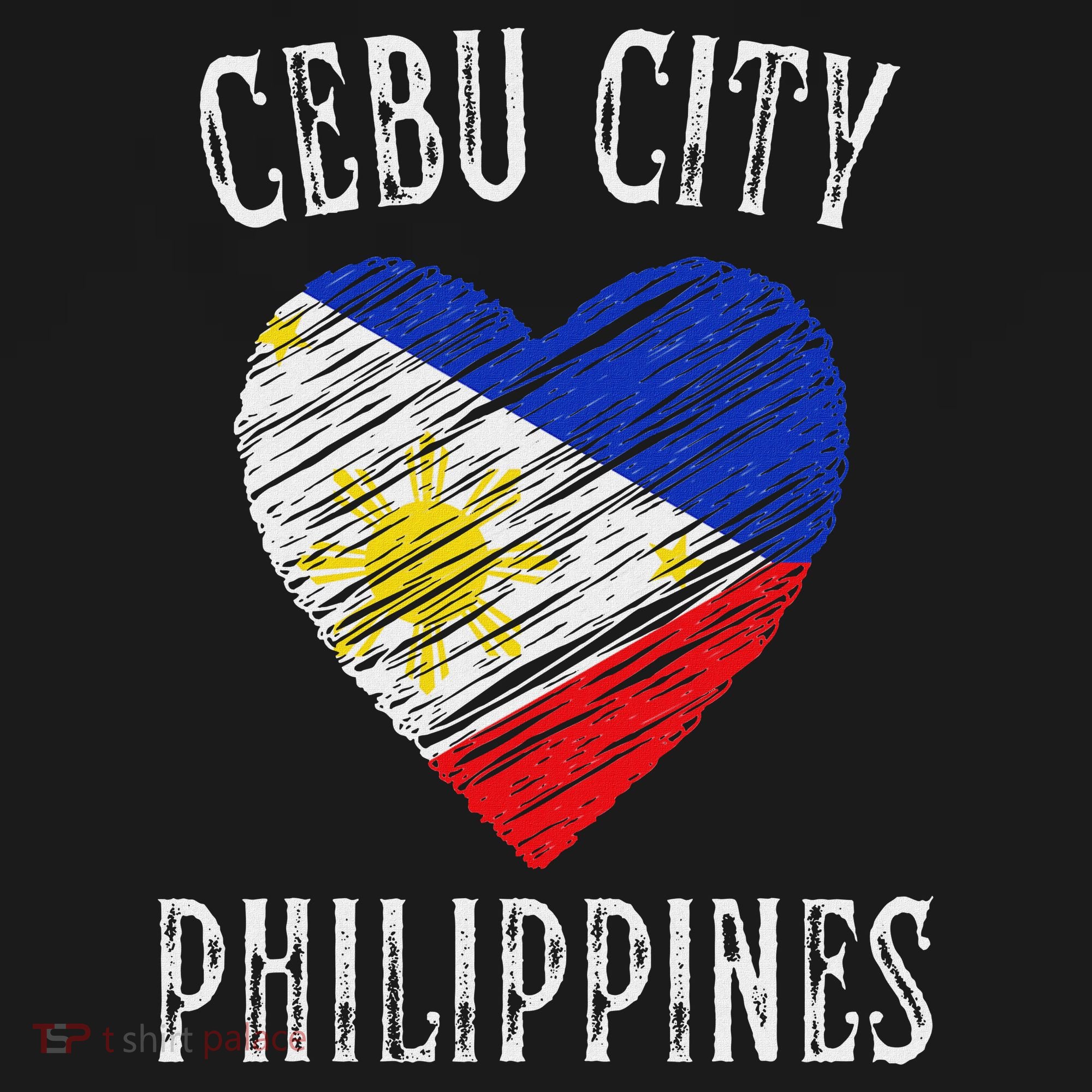 Philippines Flag Heart Cebu City City Pajama Set