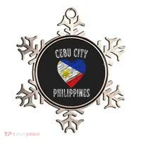 Philippines Flag Heart Cebu City City Ornament thumb 0