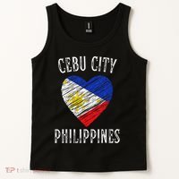 Philippines Flag Heart Cebu City City Tank Top thumb 2