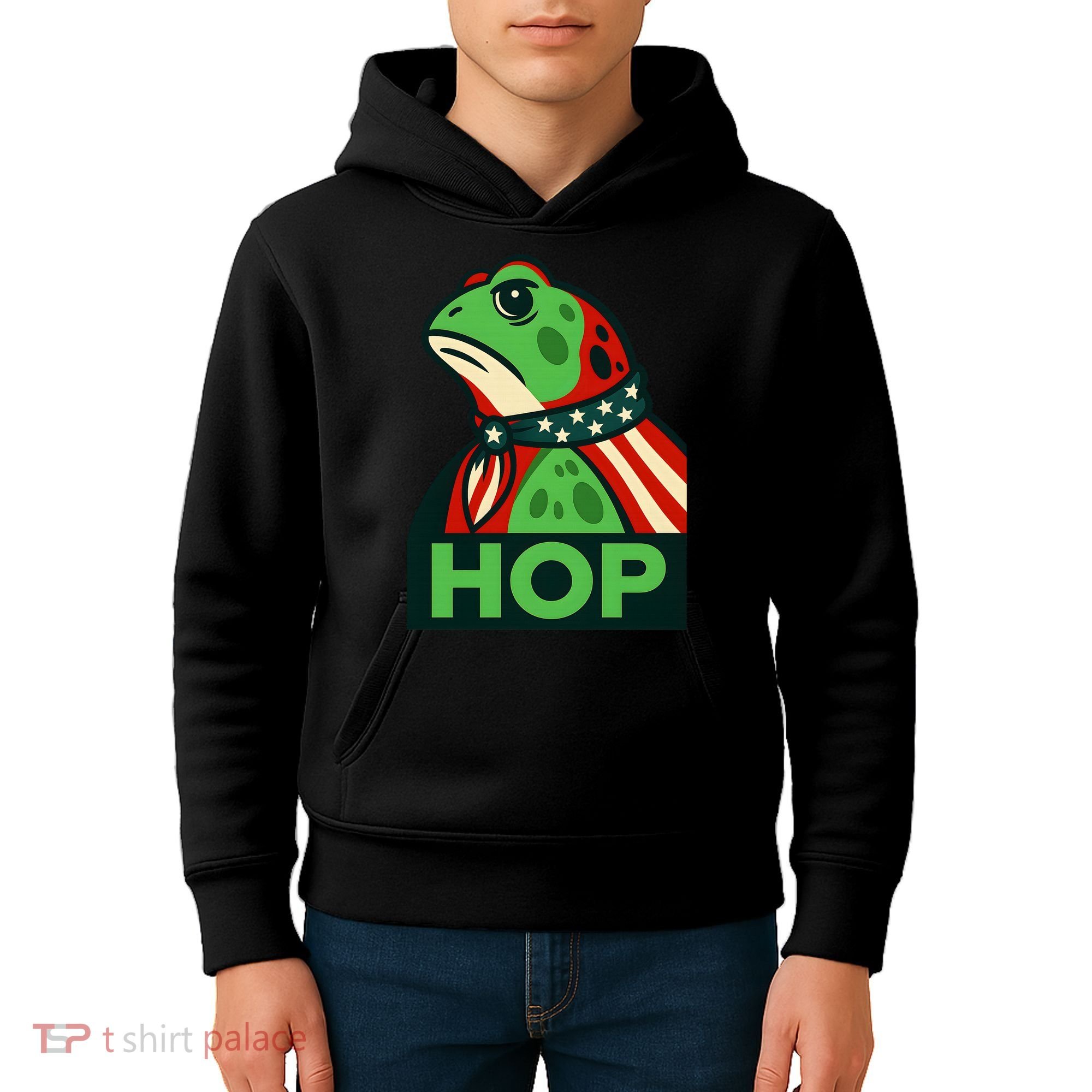 Portland Frog Hop Together Strong Kids Hoodie