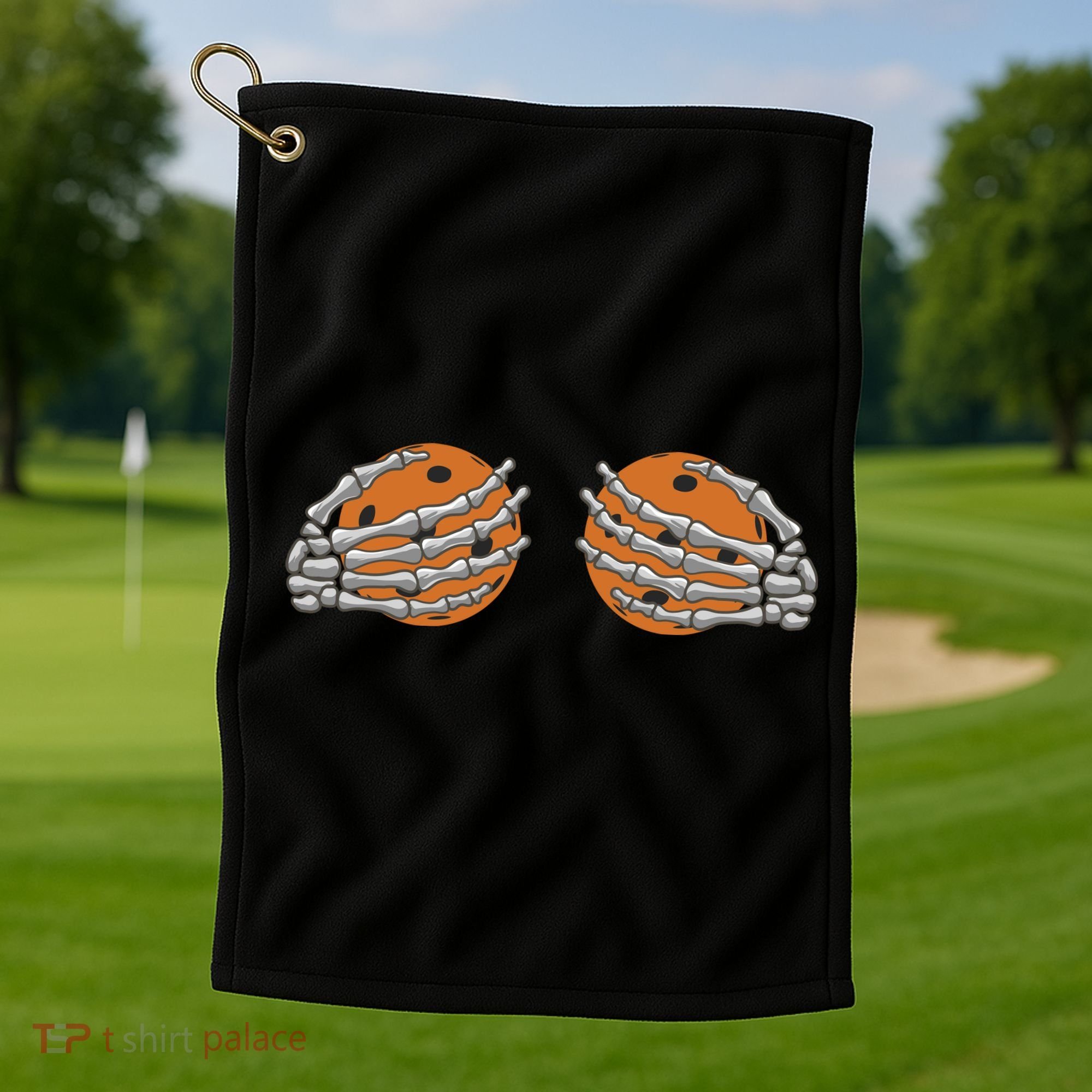 Pickleball Funny Halloween Golf Towel