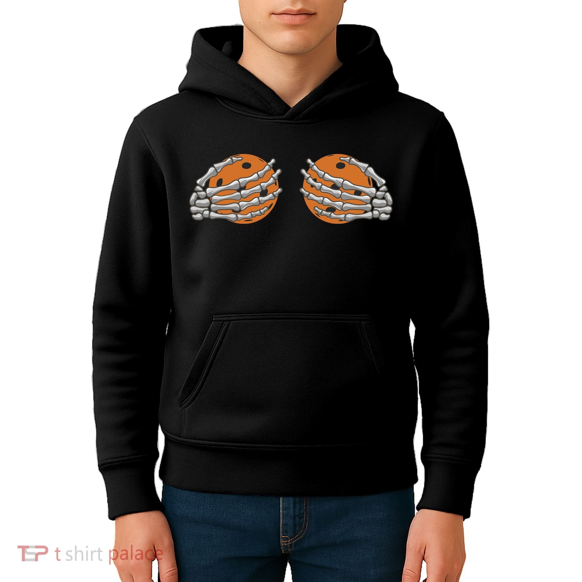Pickleball Funny Halloween Kids Hoodie