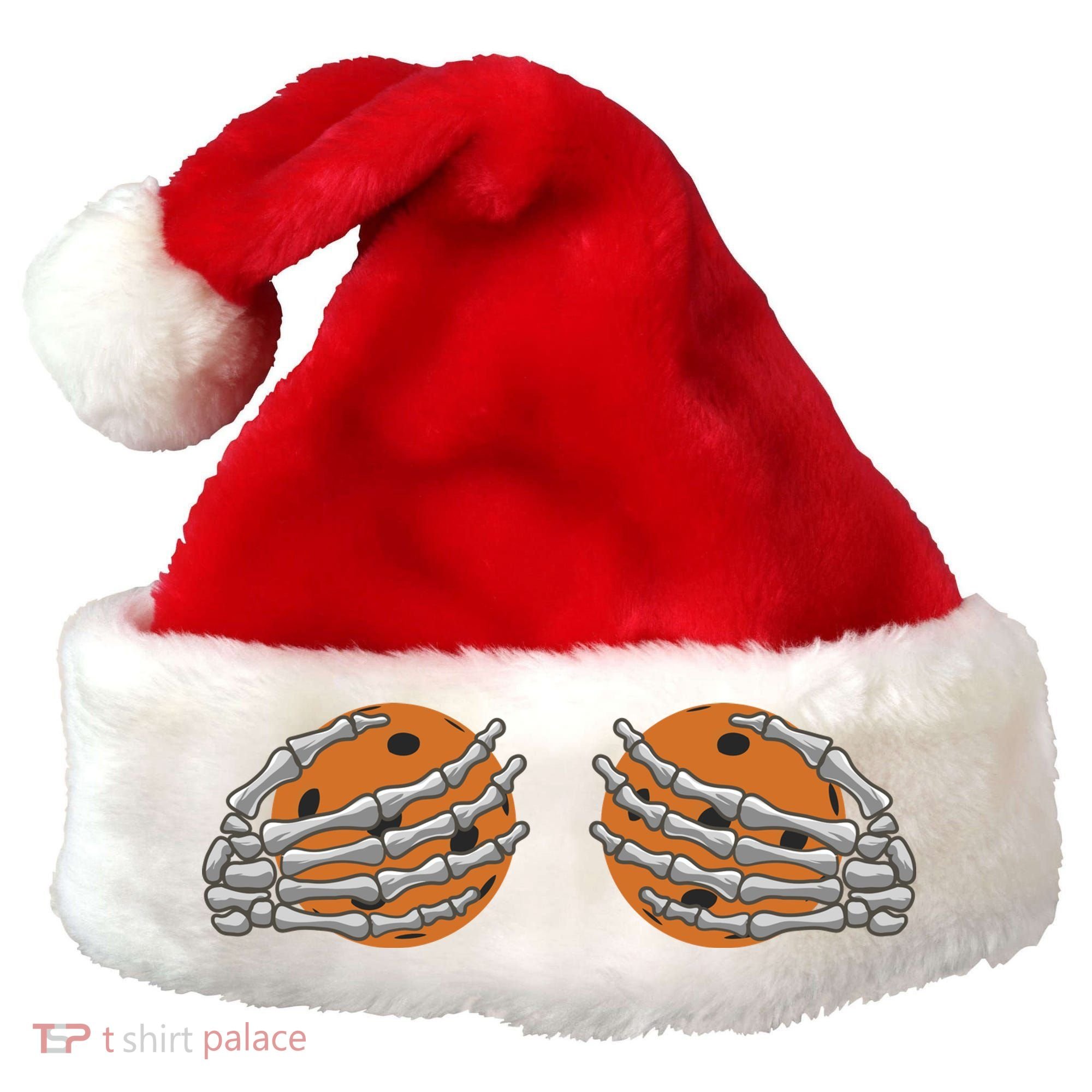 Pickleball Funny Halloween Santa Hat