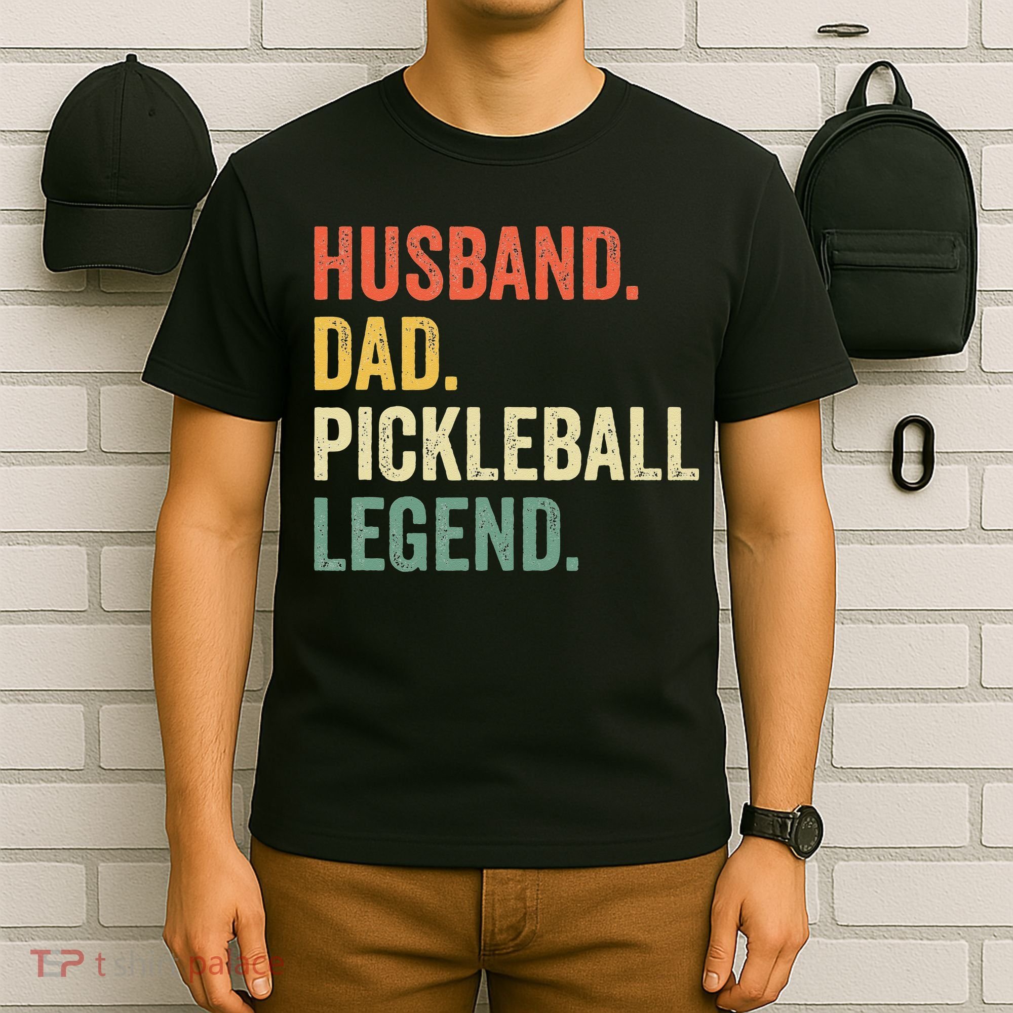 Pickleball Funny Husband Dad Legend Vintage Fathers Day T-Shirt