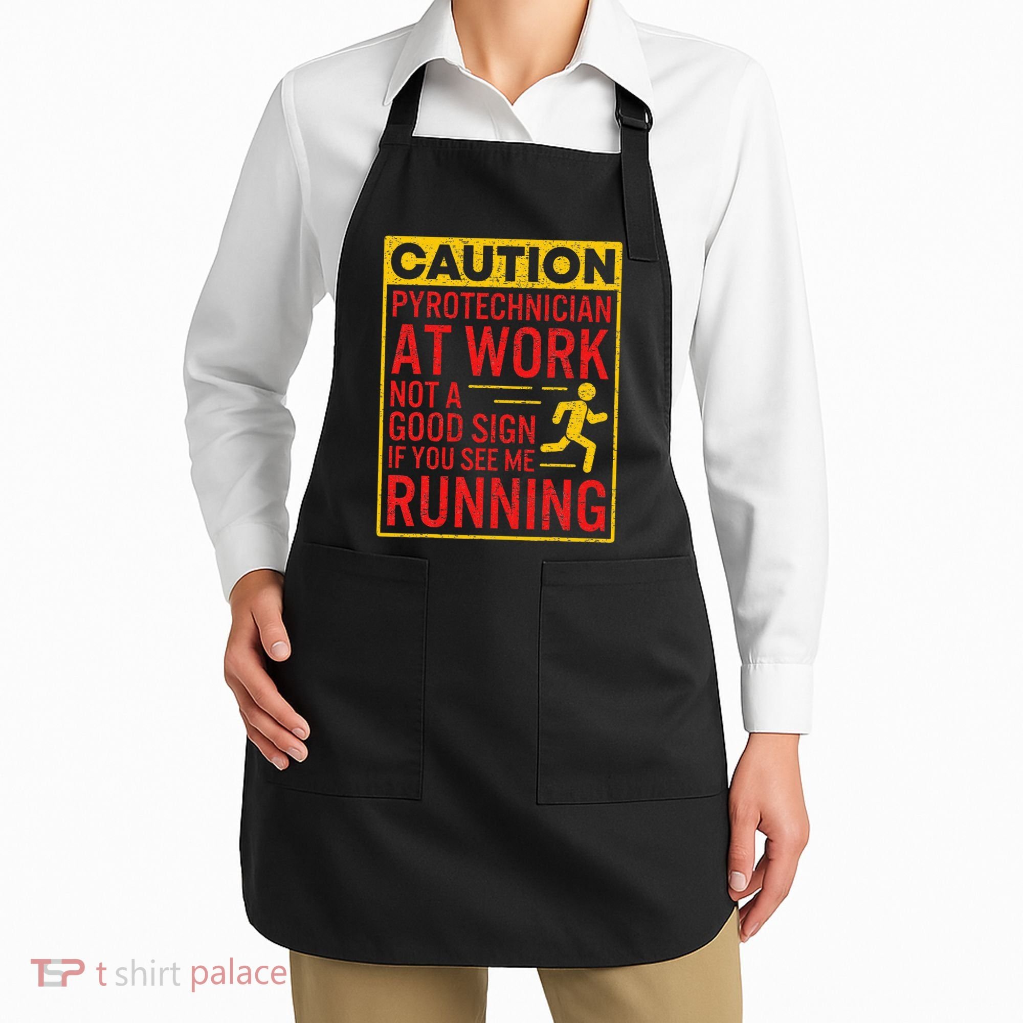 Pyrotechnician Funny Humorous Pyro Technician Apron