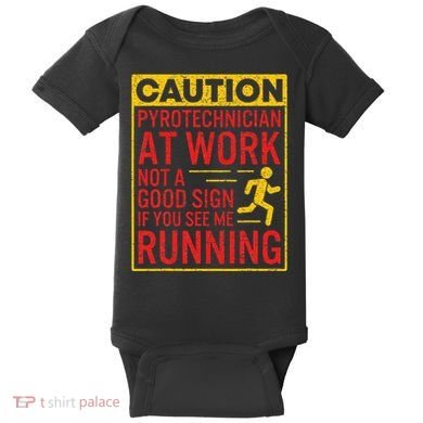 Pyrotechnician Funny Humorous Pyro Technician Baby Bodysuit