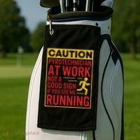 Pyrotechnician Funny Humorous Pyro Technician Golf Towel thumb 2