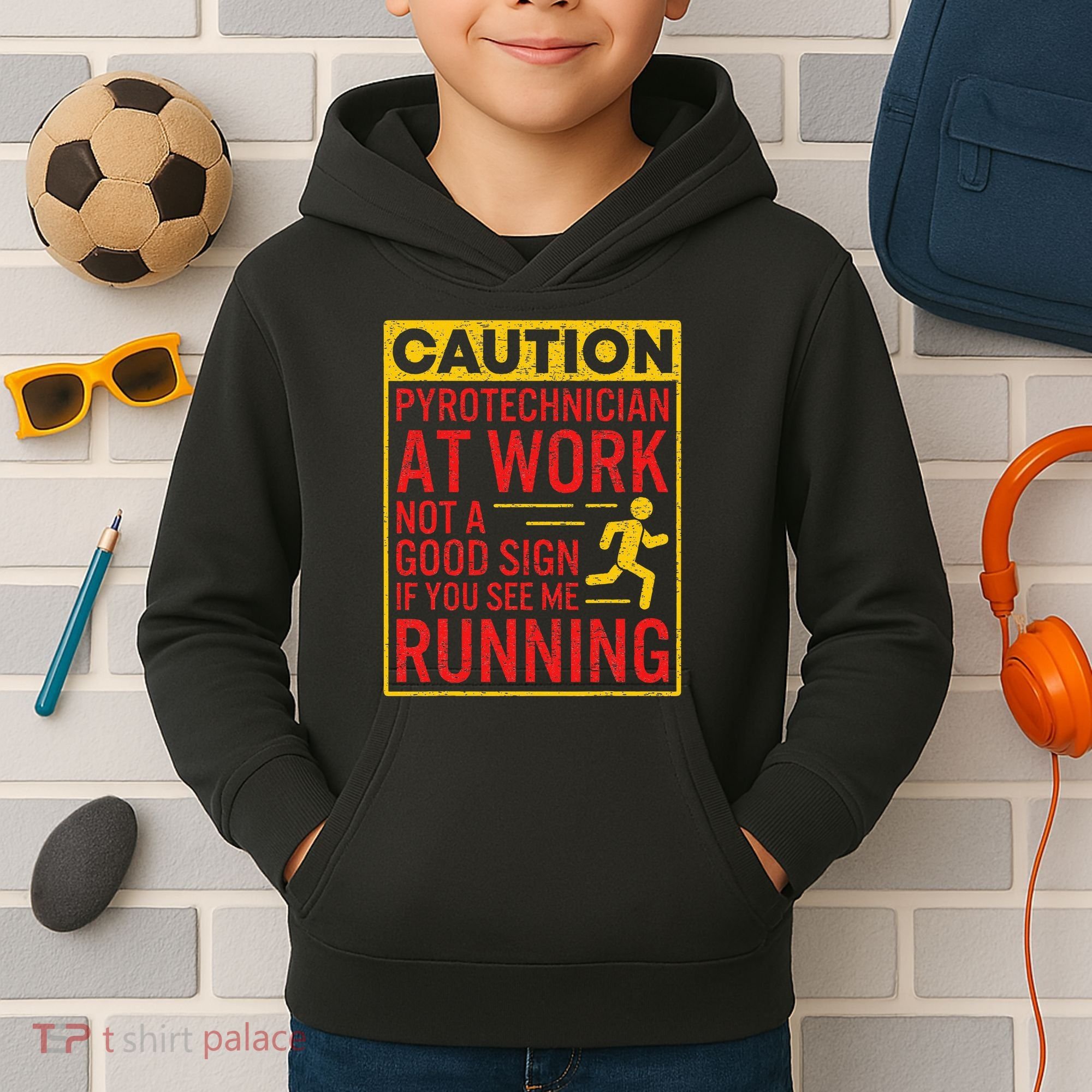 Pyrotechnician Funny Humorous Pyro Technician Kids Hoodie