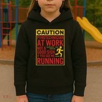 Pyrotechnician Funny Humorous Pyro Technician Kids Hoodie thumb 3