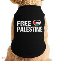 Palestine Flag heart Free Palestine Doggie Tank thumb 0
