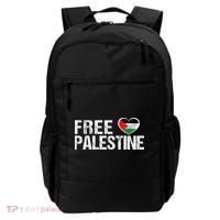 Palestine Flag heart Free Palestine Backpack thumb 0