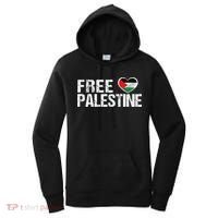 Palestine Flag heart Free Palestine Women's Hoodie thumb 0