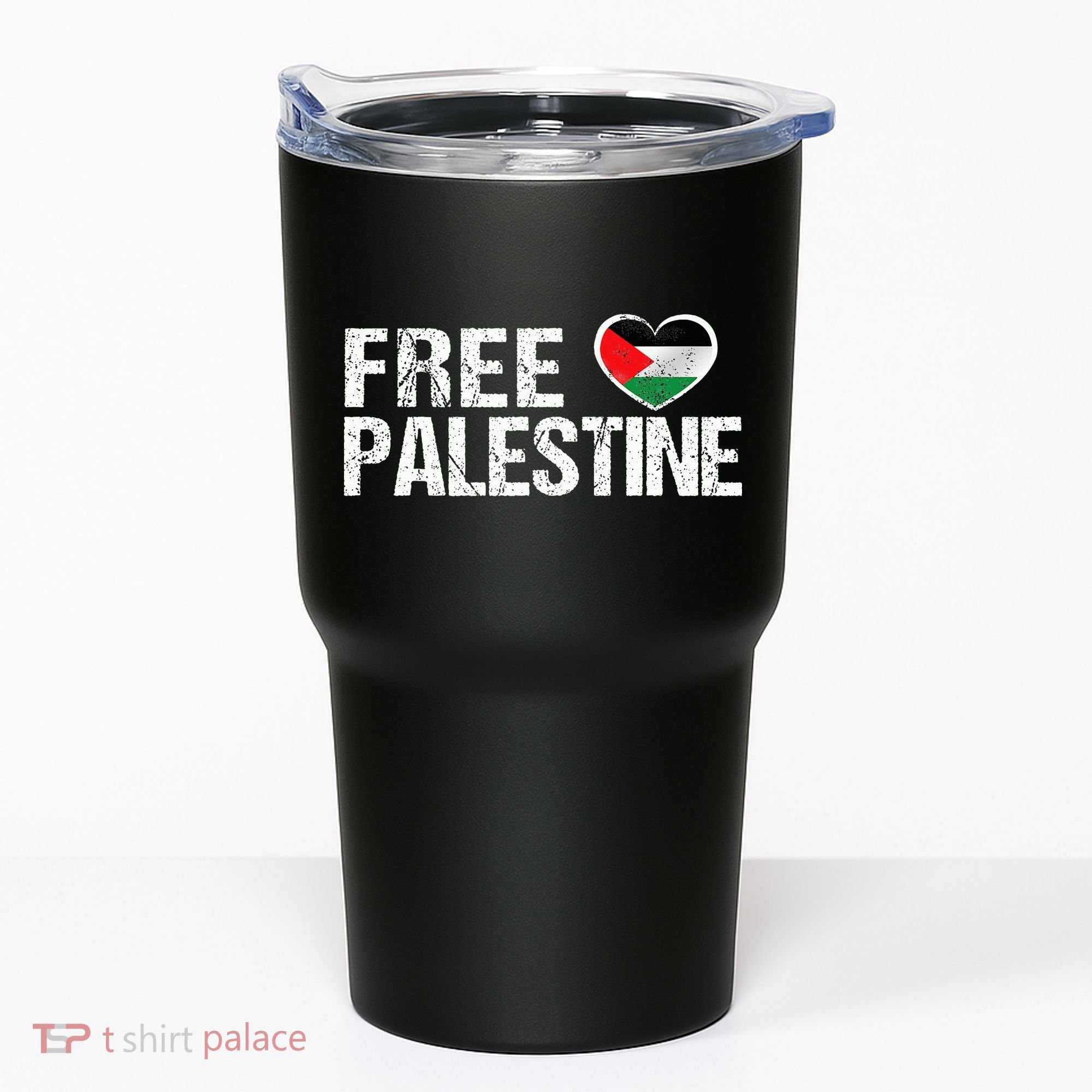 Palestine Flag heart Free Palestine Tumbler