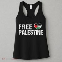 Palestine Flag heart Free Palestine Women's Tank Top thumb 3