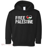 Palestine Flag heart Free Palestine Toddler Hoodie thumb 0