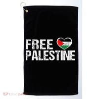 Palestine Flag heart Free Palestine Golf Towel thumb 0