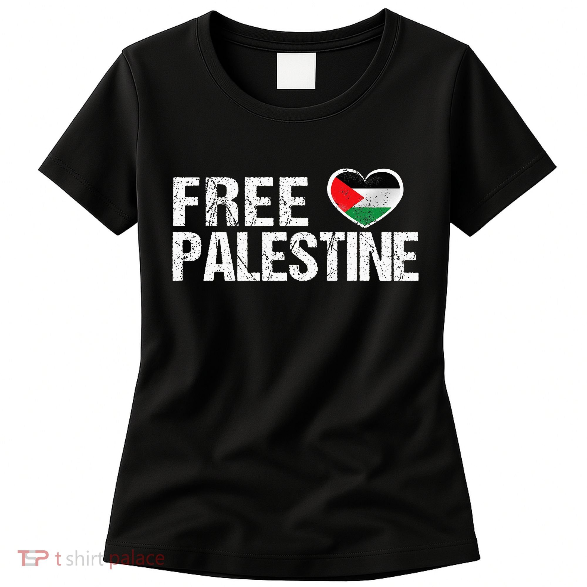 Palestine Flag heart Free Palestine Women's T-Shirt