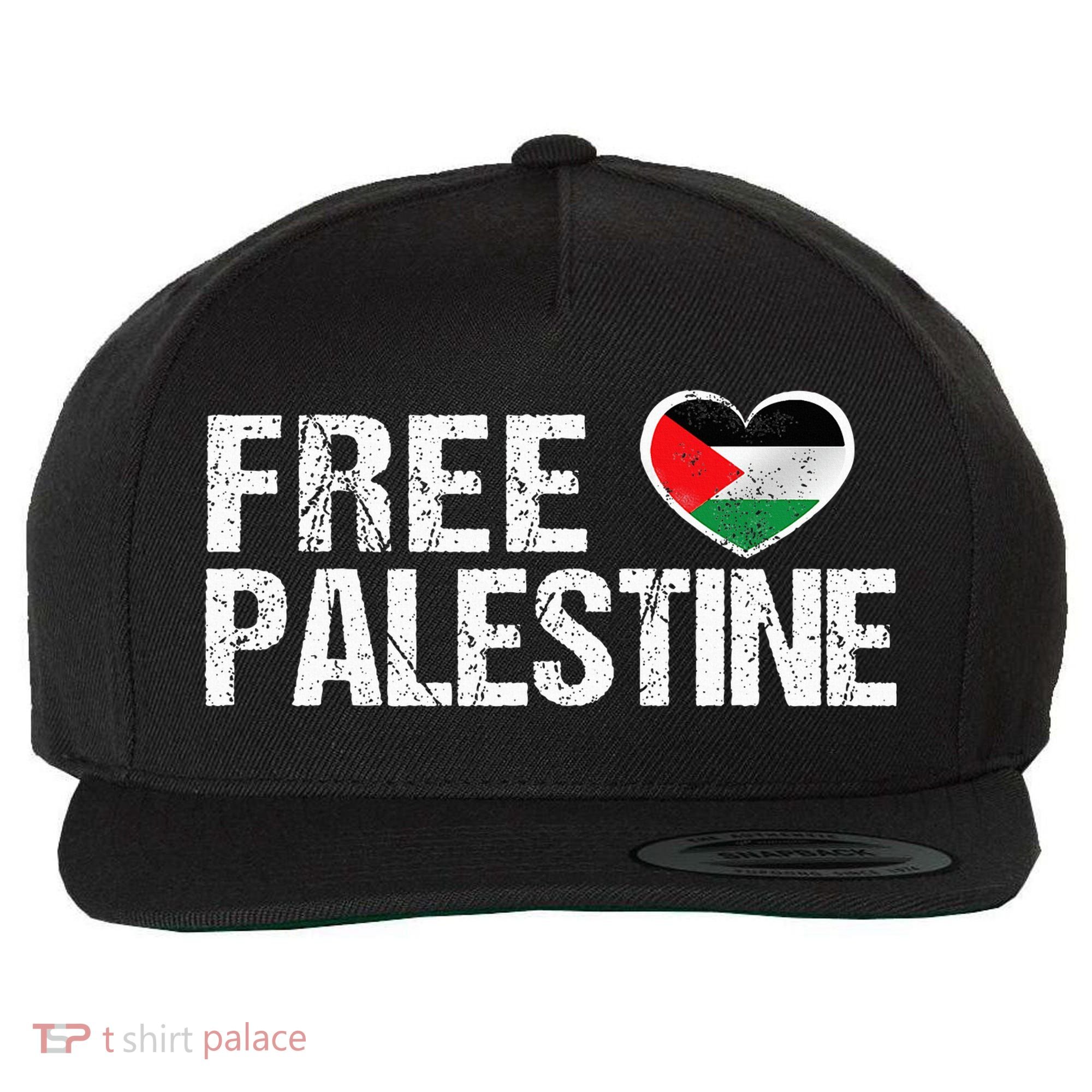 Palestine Flag heart Free Palestine Wool Snapback Cap