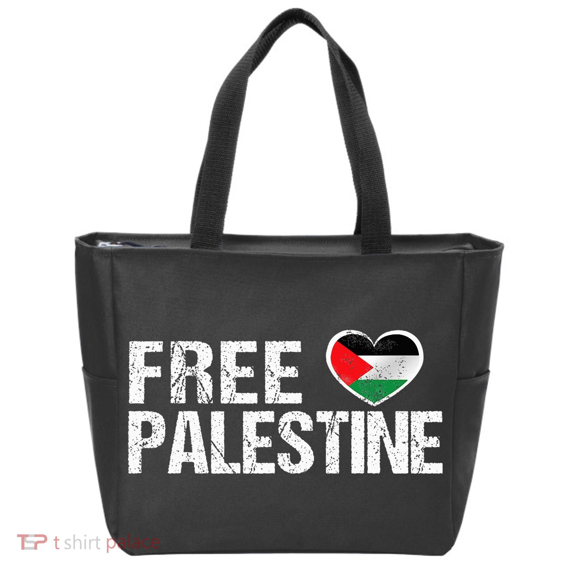 Palestine Flag heart Free Palestine Tote Bag