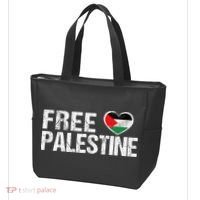 Palestine Flag heart Free Palestine Tote Bag thumb 3