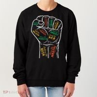 Power Fist Hand Inspiring Black Leaders Black History Women's Sweatshirt thumb 0