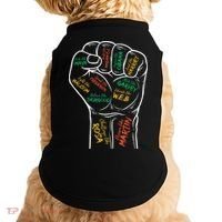 Power Fist Hand Inspiring Black Leaders Black History Doggie Tank thumb 0