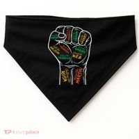 Power Fist Hand Inspiring Black Leaders Black History USA-Made Doggie Bandana thumb 0