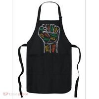 Power Fist Hand Inspiring Black Leaders Black History Apron thumb 0