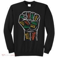 Power Fist Hand Inspiring Black Leaders Black History Sweatshirt thumb 0