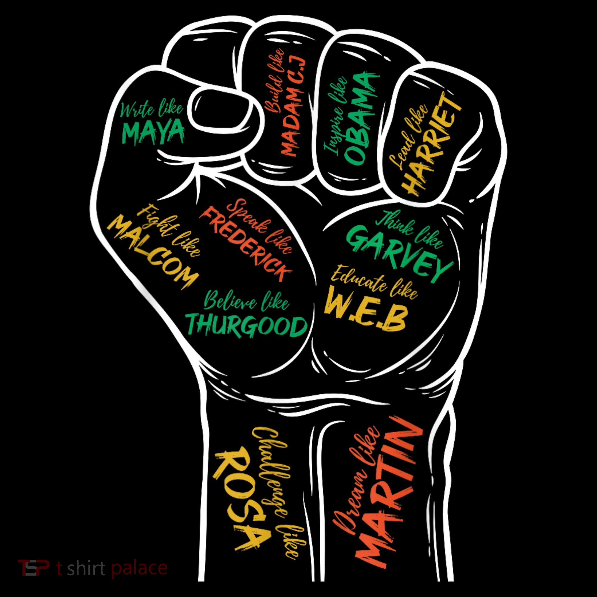 Power Fist Hand Inspiring Black Leaders Black History Coffee Mug